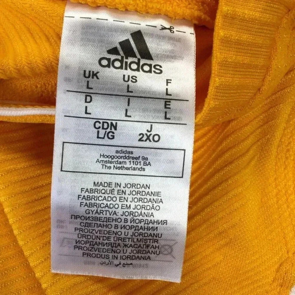 NWT Adidas Mens Yellow Cap Sleeve Slim Football Jersey Top Size Large - Picture 6 of 9
